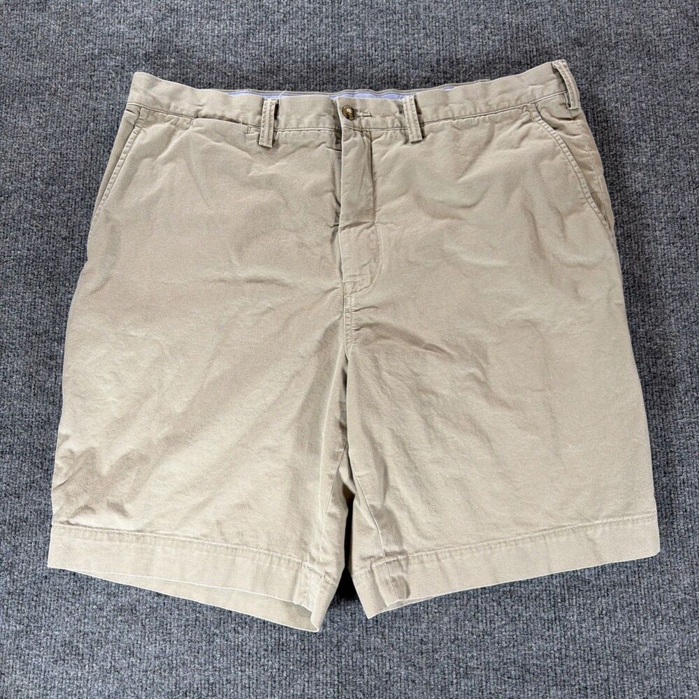 Polo Ralph Lauren Chino Shorts Mens 38 Tan Stretch Classic Fit Khaki Preppy